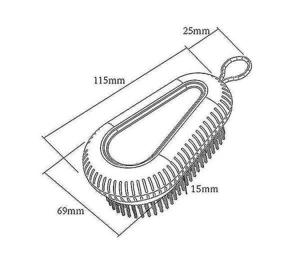 3-pack Plastborstar Mjuka Borstar Ergonomiska Grå Vit