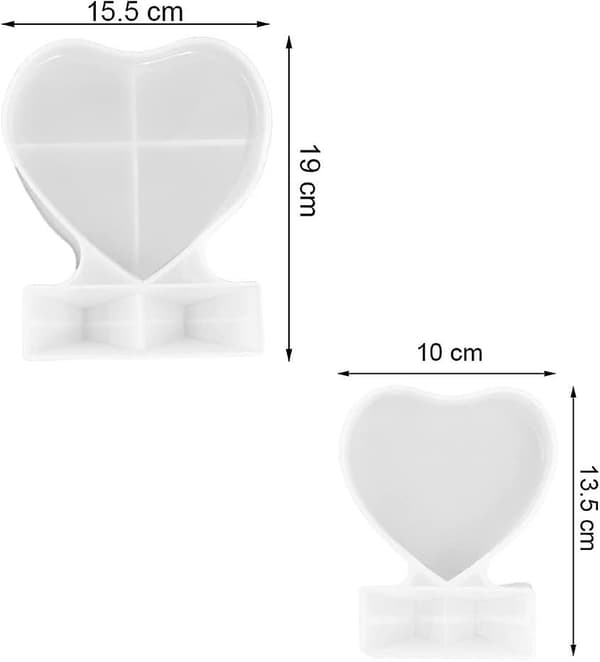 2 stk Epoxy Harpiksform Harpiksform Bilde Ramme Harpiksformer Epoxy Silikonstøpeformer Bilde Hjerte