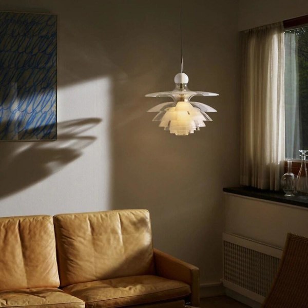 50 cm riippuvalaisin, moderni akryyli, sähköpinnoitettu, lyhtydesign