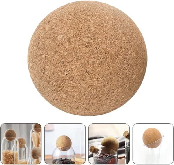 Træpropkugleprop Vinkaraffelprop 10 cm Naturtræsmateriale