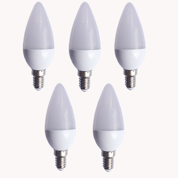 5-pack 9W LED Ljusstakar 550-600 Lm E14 C37 12 LED