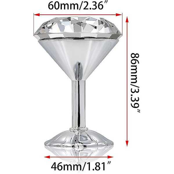 Et par ekstra store 60 mm glas krystal gardinholdere bånd tilbage væg krog kvast holder