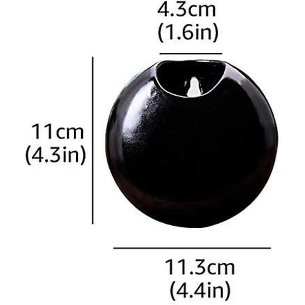 2 kpl Mini-seinäasennuskeramiikkakukkien ruukut Musta Pieni kukkaruukun koriste Parvekkeelle, sisä- ja ulkokäyttöön
