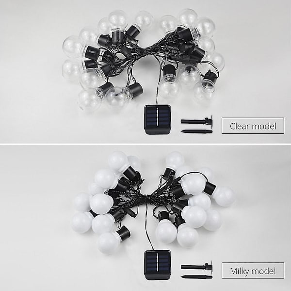 Globe Solcelle-Lyslenke LED G50 Pære IP65 Vanntett