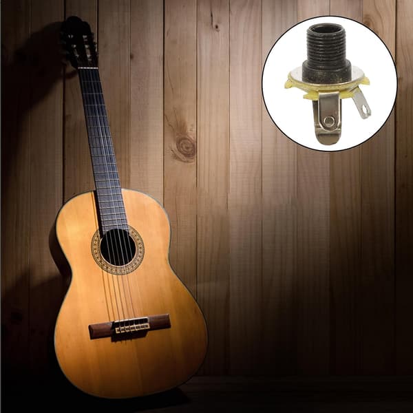2 st gitarrjackbyte 6.35 gitarrinputjack metallinstrumenttillbehör