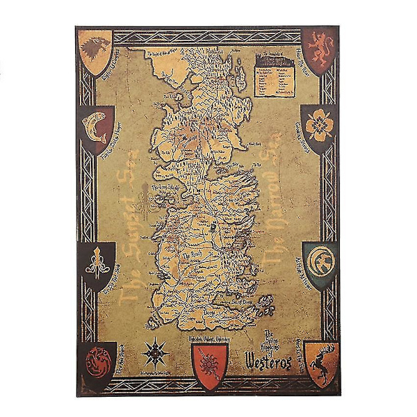 Tie Ler Retro-kartta Kraft-paperi Poster Seinätarra Kahvila Sisustus