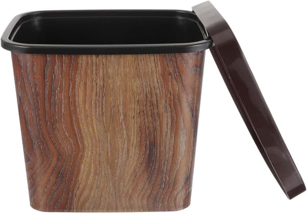 10l søppelbøtte retro imitasjon treåre plast søppelbøtte stor åpning design vaskbar kaffe