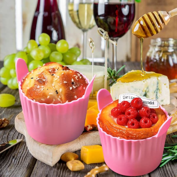 4 stk silikonmuffinsformer for airfryer-baking, non-stick solide cupcakeformer