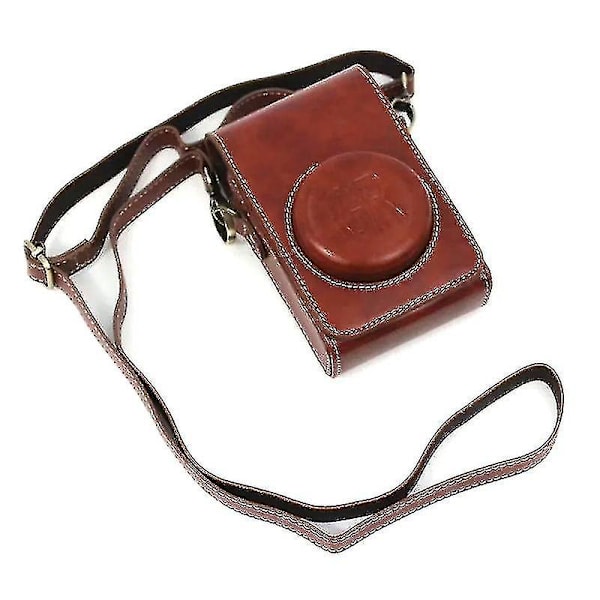 Kamera Taske til Ricoh Gr / Gr Ii / Gr Iii / Gr Iiix Vintage Pu Læder Digital Kamera Beskyttelsesdækning Med Skulderrem-yuhao Coffee
