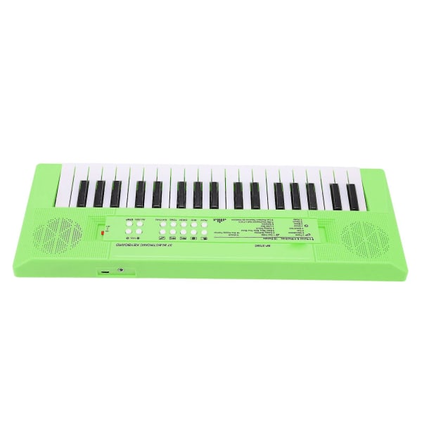 Elektronisk Klaver Keyboard Børn 37 Taster Keyboard Klaver Uddannelsesmæssigt Legetøj Med Mikrofon Gul Green