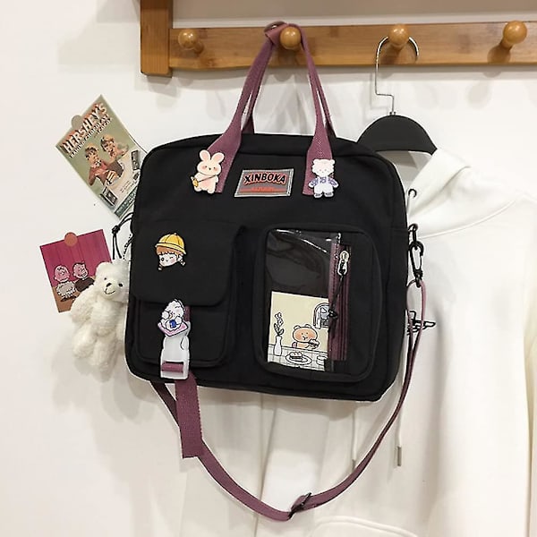 Skolryggsäck Kawaii Estetisk Med Söta Tillbehörspendant
