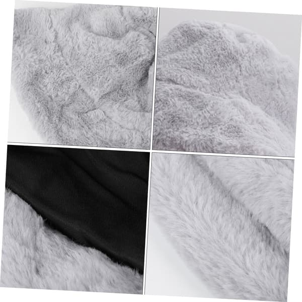 Plysch Vinter Fiskarhatt för Kvinnor Varm Casual Bucket Hat Mjukt Pälsfoder för Utomhus Vinteraktiviteter Mörkgrå