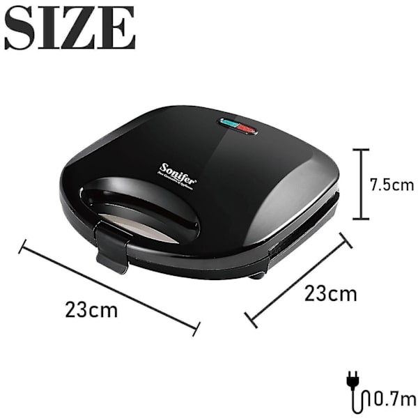 Elektrisk Sandwichmaker Toast Apparater Sandwiches Presse