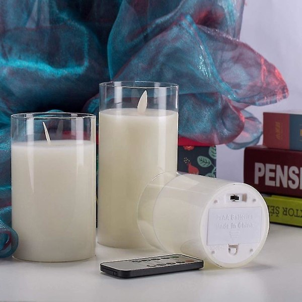 Hot Remote Flameless Candle Pillar Wax Electric LED Set