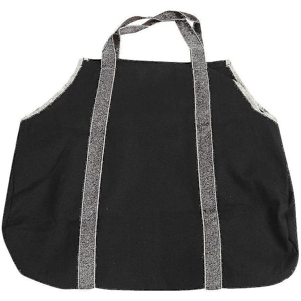 Wifehelper Log Tote Bag Bærer Træbrænde Træstativ Sort