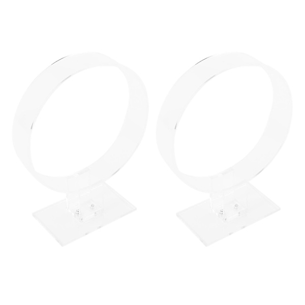 2x Akryl Hårbandshållare, Hårtillbehör, Hårband Display Stativ, Smyckeshållare Transparent