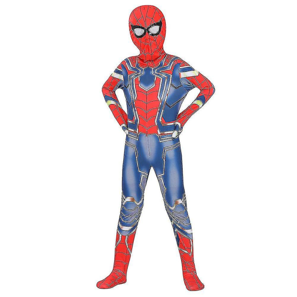 Jern Jumpsuit Superhelt Rollespill Costume Kids Fancy Up Performance Bodysuit 4-5 Years