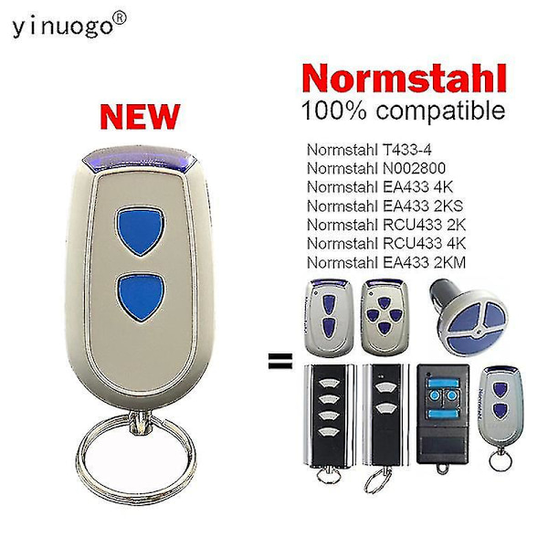 Fjernkontroll for Normstahl / Crawford Standard Steel T433-4 Garasjeport Rcu 433 2k 4k Ea 433 2ks 4ks N002800 43392mhz Rullende Kode YNG170