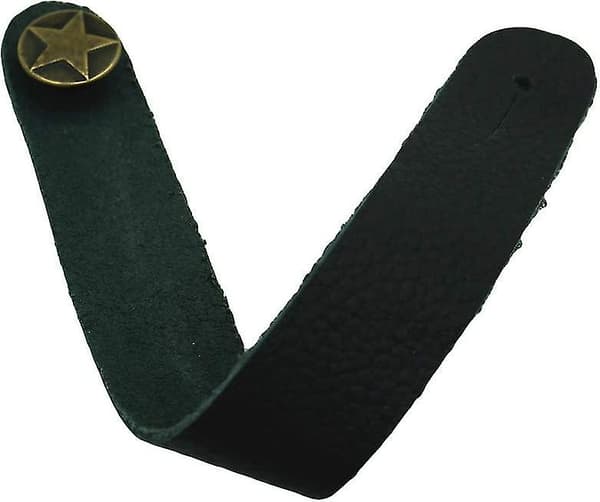 Guitar Læder Hovedstok Tie Strap Hook Med Retro Metal Knapper Tilbehør