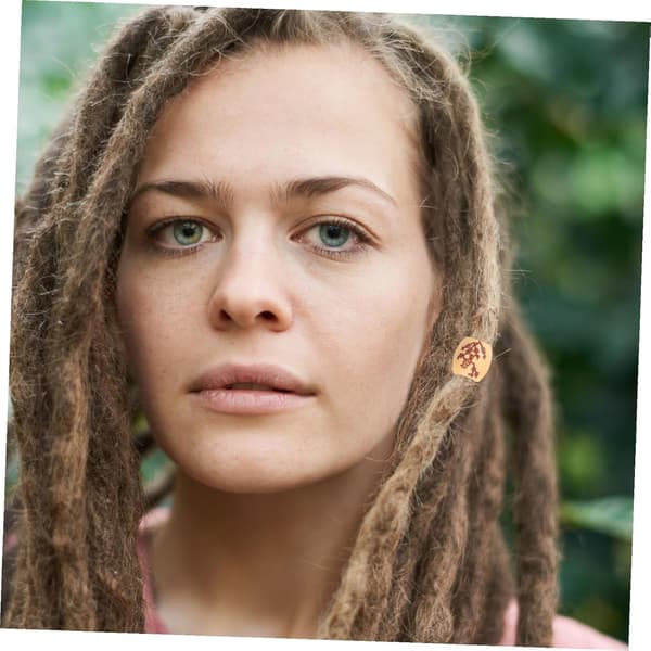 65 stk. store treperler med hull for hårfletter, dreadlocks, hårextensions-tilbehør