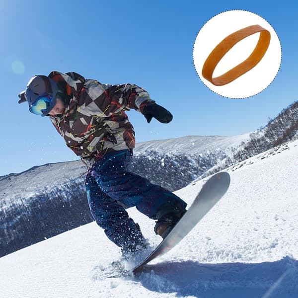 Gummiband för skidbroms 50 st 160 mm omkrets x 10 mm breda elastiska snowboardbromshållare