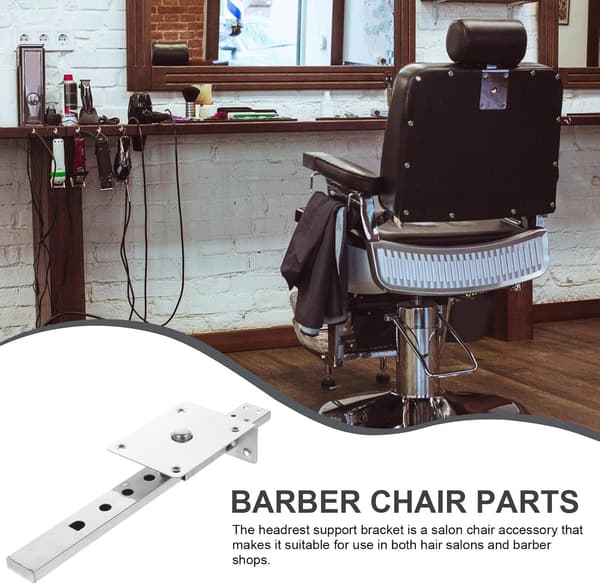 Barberstol Tillbehör Nackstödsfäste Elegant Modernt Silverjärn Enkel Installation Multifunktionell Design