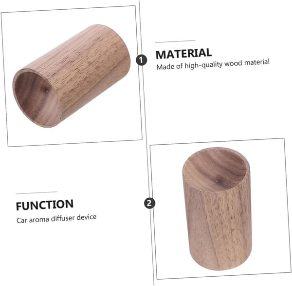 2 stk. bil diffusert tre diffuser svart valnøtt naturmateriale enkel design essensiell