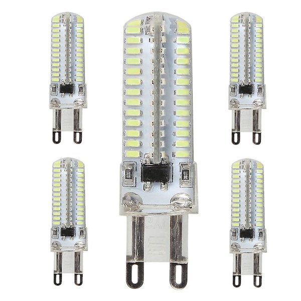 5 kpl G9/g4 104 LED-lamput 5w 50w halogeenivastaava 450lm