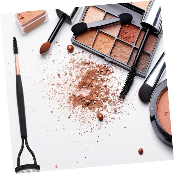 Øjenbrynskam og børste Dobbelt-endet brynværktøj til kvinder Bærbart makeup-tilbehør Vippeværktøj