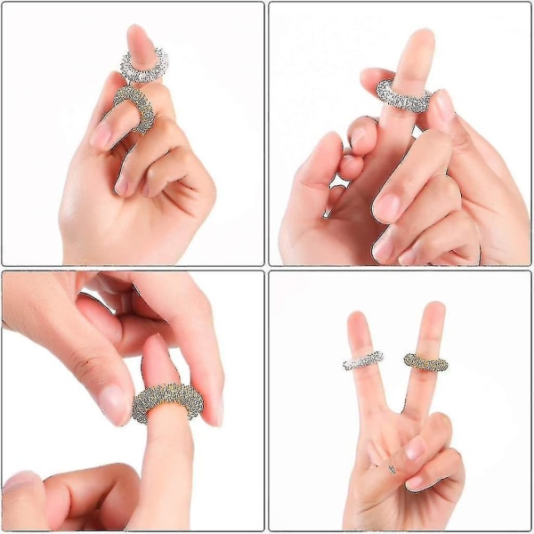 30 st Tryckfinger massagering Taggiga sensoriska ringar