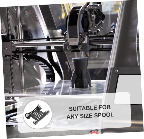 Aluminium 3D-printer filamentholder med justerbar bredde 33mm-77mm, solid design oppbevaringsstativ