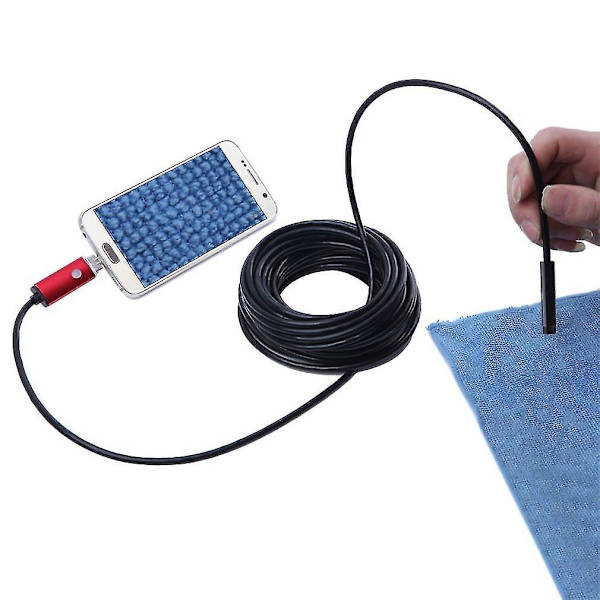 6 LED Vanntett 10m 5.5mm Telefon Endoskop Android PC