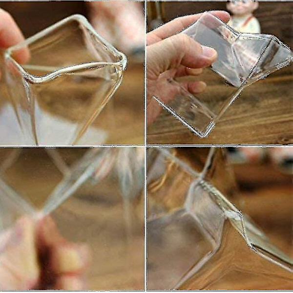2-pak Glas Mælkekarton Klar Mini Flødekande Pitcher Saftflaske