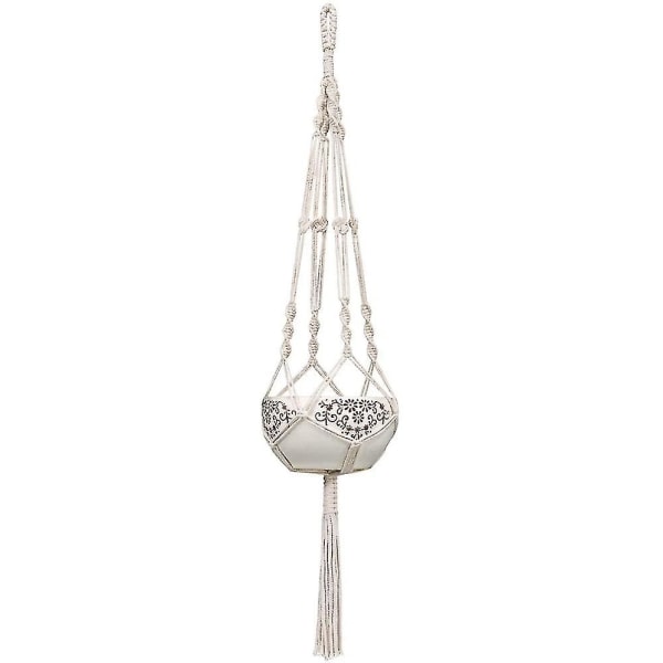 Hängande Korg Rep Växt Hängare Macrame Hängande Korg Växt Hängare Bomull Blomma Kruka