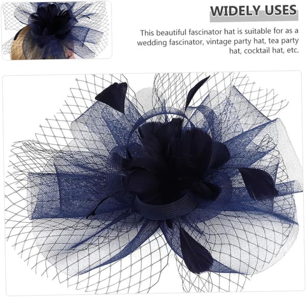 Mesh brudehatt fascinator pannebånd for kvinner lette flapper-tilbehør