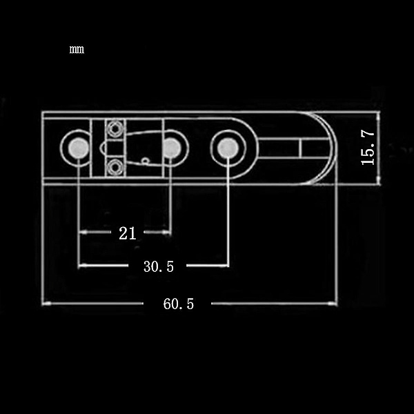 1 Sett med 6 stk. Enkeltbro-saler Tailpiece, Svart