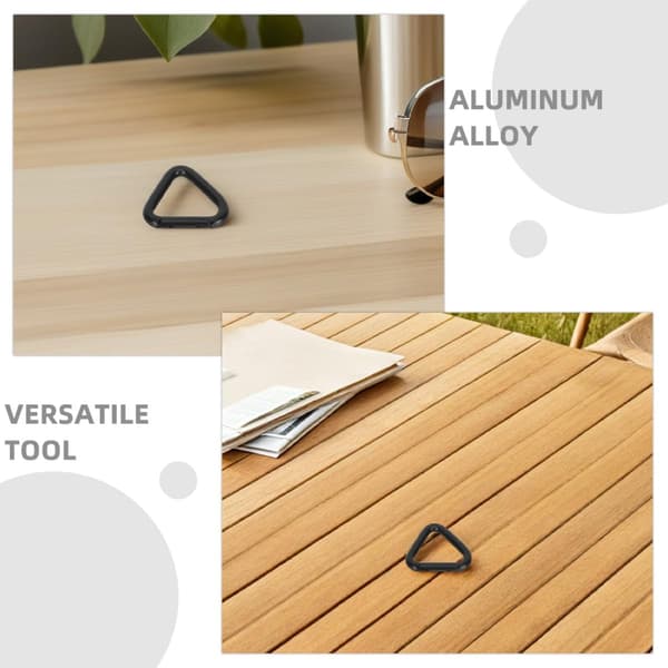10 st triangulära karbinhakar i aluminiumlegering med låsfunktion för nyckelringar