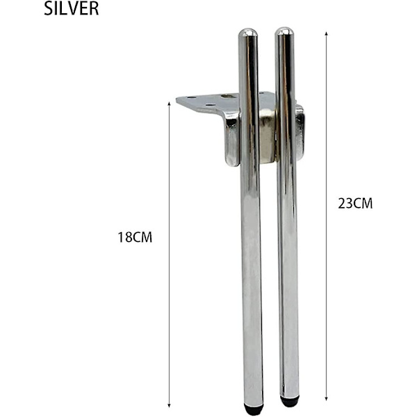 4 stk. Anti-slip Lydisolerede Møbelstøtteben Dobbeltpol Metal Bordben Sofa Ben Skab