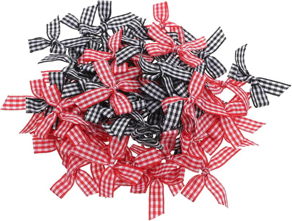 100 stk Håndlagde Minisløyfer Pakke Polyester Sløyfer for DIY-prosjekter, Festdekor og Hodeplaggpynt