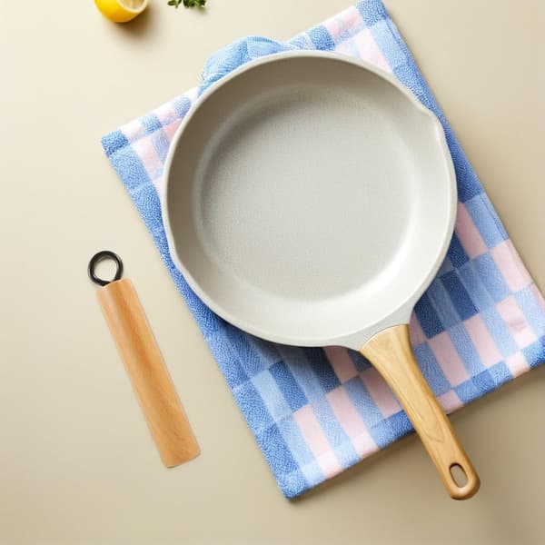 Avtakbart grytehåndtak med ergonomisk design, tre- og jernmateriale