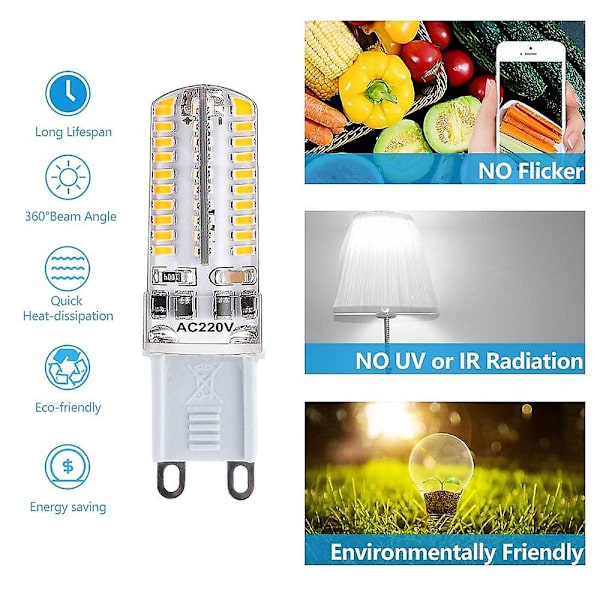 G9 Dæmpbar LED Bi-pin Majs Pære 72led 600lm 5w