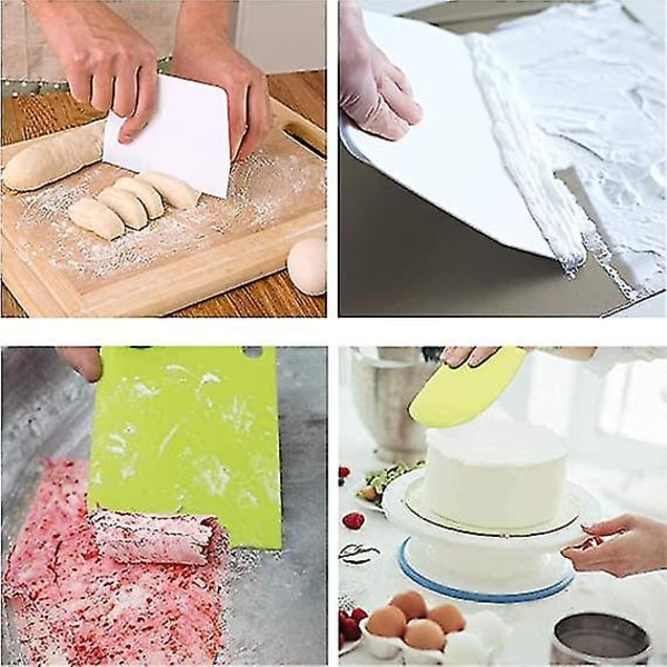 12 stk Plastskrape Spatelsett Kakedekorasjon DIY Kjøkkenverktøy