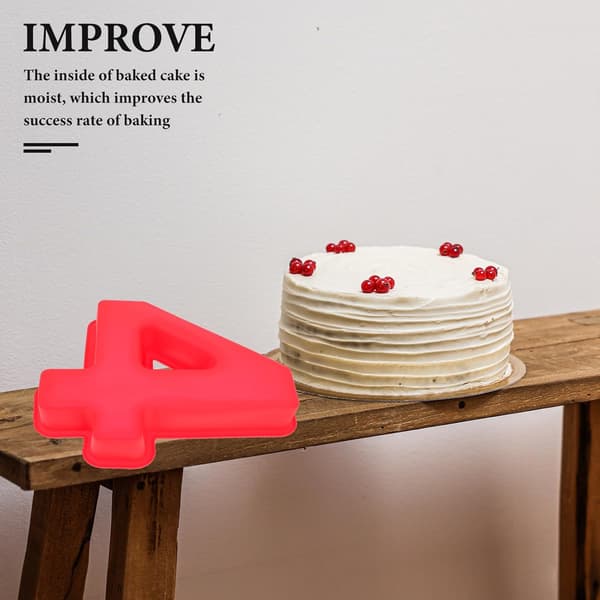 10 tums nummer silikonform bakformar stor 3D kreativ design silikonkaka