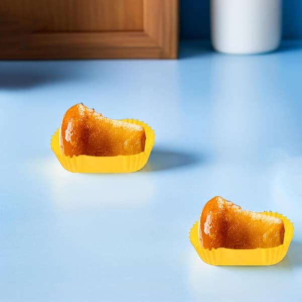 2000 st pappersmuffinsformar, pappersbricka för tårta, 36-kopplad rektangulär form, gul, vattenavvisande