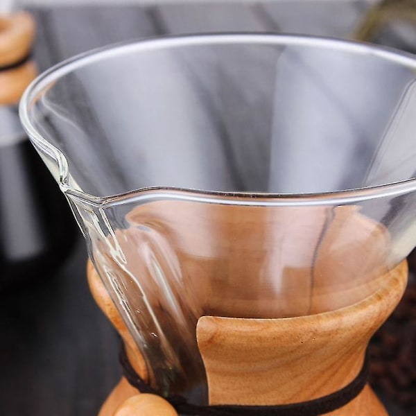 Modstandsdygtig glas kaffemaskine rustfrit filter dryppotte