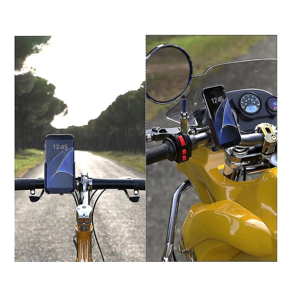 Polkupyörän puhelimen pidike Moottoripyörän ohjaustanko Matkapuhelimen tuki Alumiiniseos 360 Rotation Road Bike