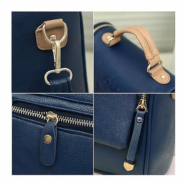 Damväska med axelrem, crossbody, dragkedja, stor kapacitet, PU-läder, för mobiltelefon Beige