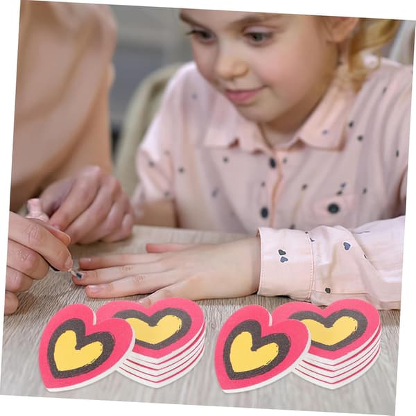 20 stk hjerteformet neglefil og bufferbrett for kvinner