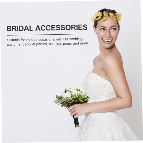 12 stk. blader pannebånd bryllupshårtilbehør for blomsterpiker blad hårbånd for brudehodeplagg brud