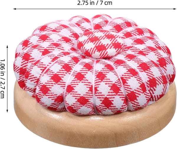 2 stk. magnetiske gresskar-synålsputer, søte japansk-stil trebase nåleputer
